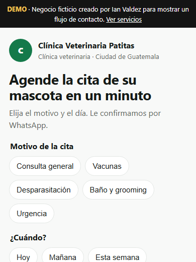 Demo de citas para clínica veterinaria